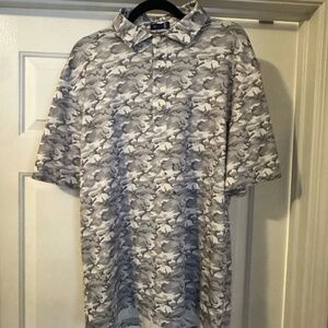 Stitch White Camo Men's Golf Polo
